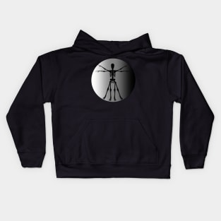 Vitruvian Man Skeleton Kids Hoodie